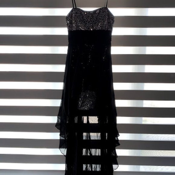 Melanie Lyne Sequins High Low Black Dress - Picture 5 of 6